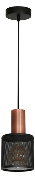 Luster na lanku ARES BLACK 1xE27/60W/230V