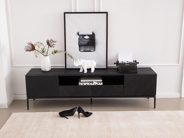 NÍZKA KOMODA, čierna, 180/50/40 cm home24 - Komody, Online Only