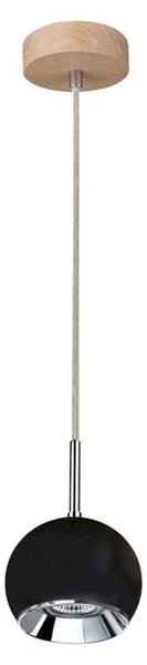 Spot-Light 5143174 - LED Luster na lanku BALL WOOD 1xGU10/5W/230V matný dub