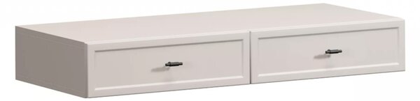 Závesný toaletný stolík Lorini 100 cm - kašmírová / čierne úchytky T