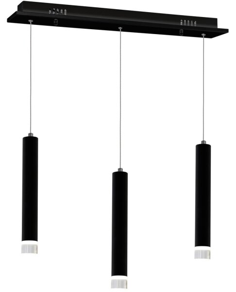 LED Luster na lanku CARBON 3xLED/15W/230V