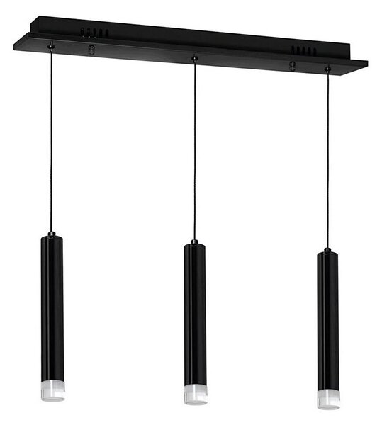 LED Luster na lanku CARBON 3xLED/15W/230V