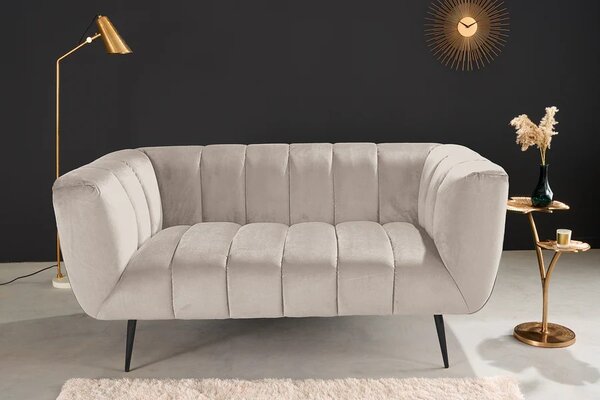 Estila Štýlová moderná čalúnená dvojmiestna sedačka Vermont vo farbe champagne 165 cm