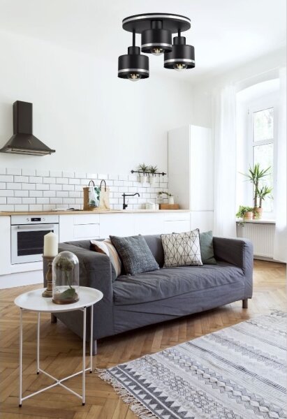 Prisadený luster BODO SILVER 3xE27/60W/230V