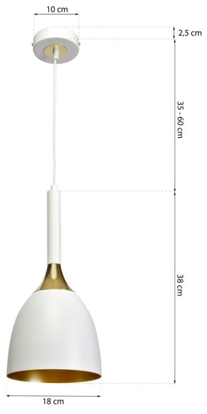 Luster na lanku CLARK 1xE27/60W/230V