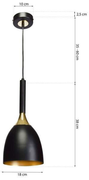 Luster na lanku CLARK 1xE27/60W/230V