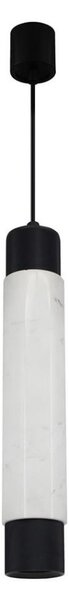 Luster na lanku MARBLE WHITE/BLACK 1xGU10/8W/230V