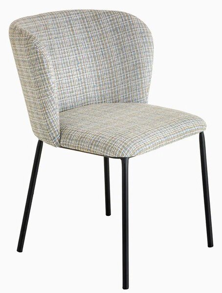 Estila Dizajnová retro boucle jedálenská stolička Olive v zelenej farbe s čiernymi nožičkami 75 cm