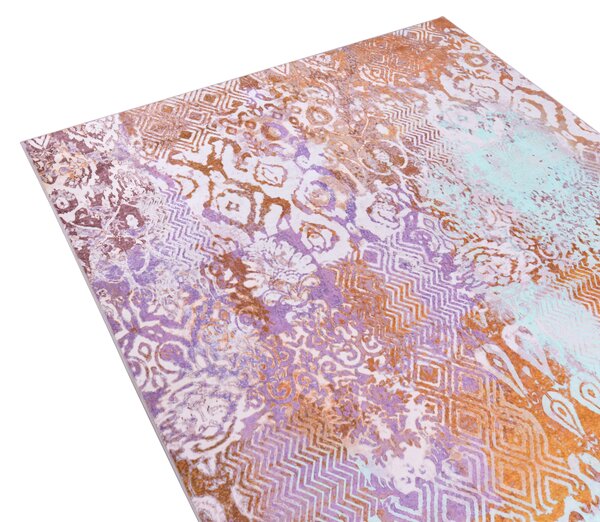 Koberec viacfarebný polyester 200 x 300 cm s nízkym vlasom s potlačou orientálny boho štýl obývacia izba spálňa