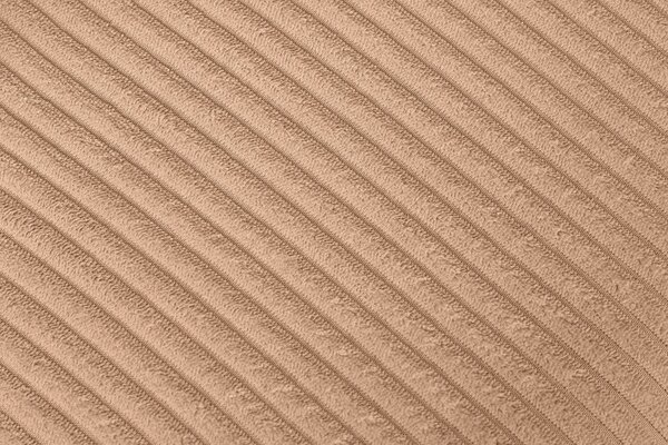 Estila Dizajnová retro jedálenská stolička Olive v marhuľovej farbe s vrúbkovaným poťahom s čiernymi nožičkami 75 cm