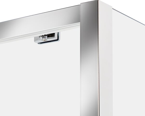 Sprchovací kút strieborný tvrdené sklo hliník 80 x 100 x 185 cm štvorcový tvar posuvné dvere moderný dizajn kúpeľňa