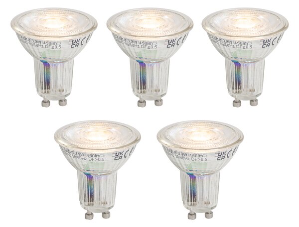 Sada 5 stmievateľných LED žiaroviek GU10 50 3,9 W 450 lm 2700 K Longlife