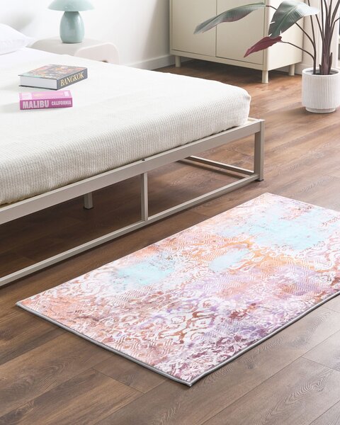 Koberec viacfarebný polyester 80 x 150 cm s nízkym vlasom s potlačou orientálny boho štýl obývacia izba spálňa