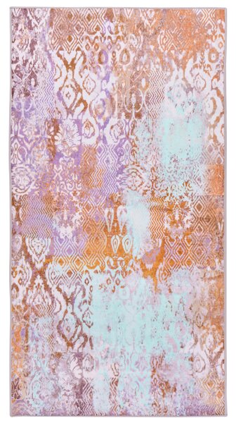 Koberec viacfarebný polyester 80 x 150 cm s nízkym vlasom s potlačou orientálny boho štýl obývacia izba spálňa