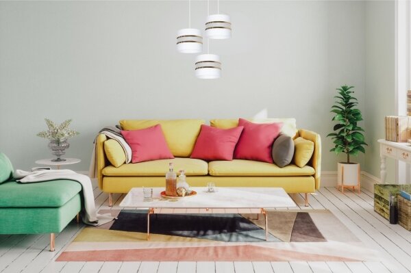 Luster na lanku CORAL 3xE27/60W/230V biela