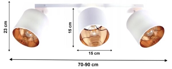 Bodové svietidlo SOFIA 3xE27/60W/230V biela