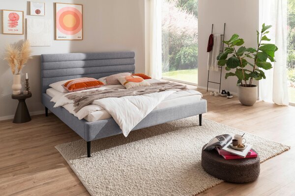 ČALÚNENÁ POSTEĽ, 180/200 cm, sivá MID.YOU - Online Only spálne, Online Only
