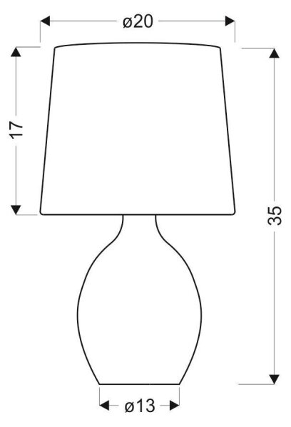 Stolná lampa AMBON 1xE14/40W/230V čierna