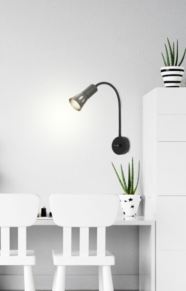 Flexibilná lampička ARENA 1xE14/40W/230V čierna