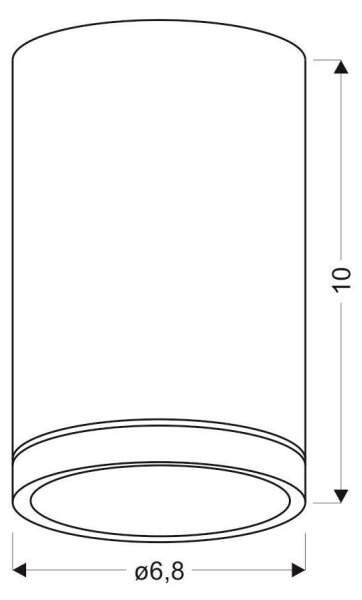 Stropné svietidlo TUBA GU10/15W/230V