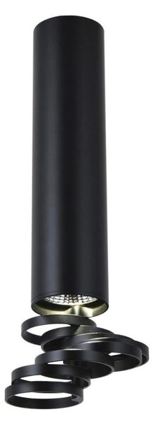 Prisadený luster TUBA 1xGU10/50W/230V čierna