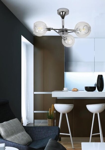 Luster na tyči OZZO 3xE14/40W/230V