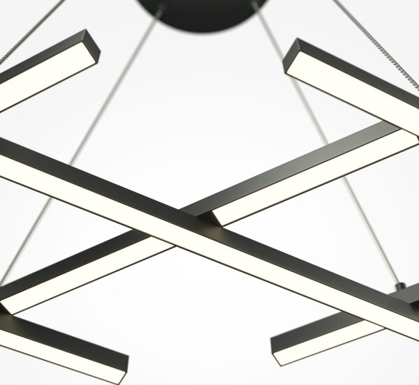 Maytoni MOD244PL-L50BK - LED luster na lanku HALO LED/40W/230V čierny