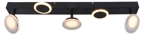 Stropné LED svietidlo Meriza, 3-plameňové, čierna