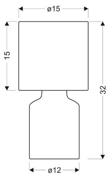 Stolná lampa INER 1xE14/40W/230V šedá