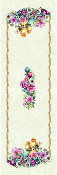 Veľkonočný gobelínový behúň na stôl MI06 Farba Viacfarebná Rozmery 45x140 cm