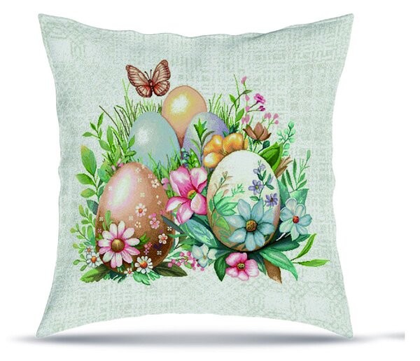 Veľkonočná gobelínová obliečka na vankúš 42x42 cm MI05 Farba Viacfarebná Rozmery 42x42 cm