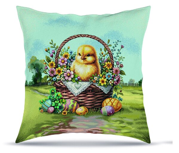 Veľkonočná gobelínová obliečka na vankúš 42x42 cm MI07 Farba Viacfarebná Rozmery 42x42 cm