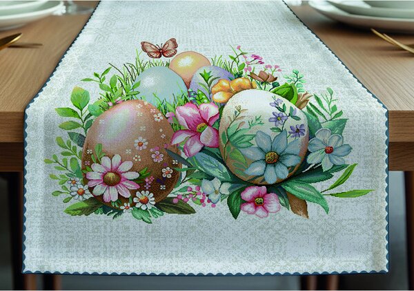 Veľkonočný gobelínový behúň na stôl MI05 Farba Viacfarebná Rozmery 45x140 cm