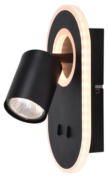 Nástenné LED svietidlo Kimon, čierna