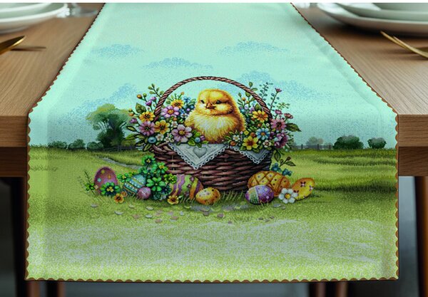 Veľkonočný gobelínový behúň na stôl MI07 Farba Viacfarebná Rozmery 45x140 cm