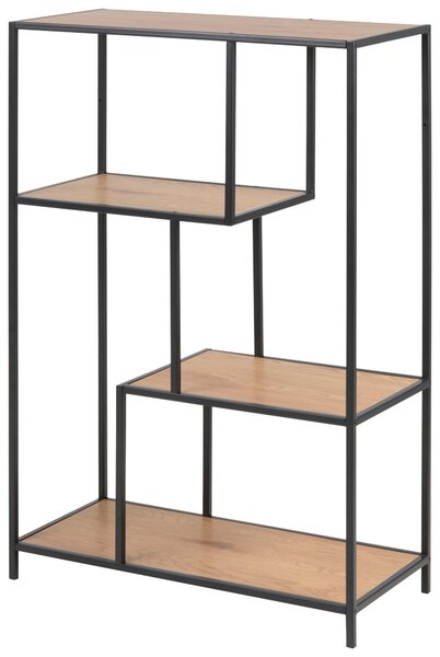 REGÁL, čierna, farba duba, oceľ, 77/114/34 cm Dieter Knoll - Regály
