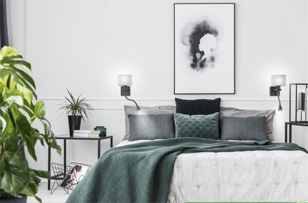 LED Flexibilné svietidlo POLO 1xE27/40W+LED/2W 230V čierna