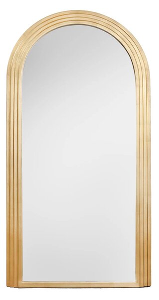 Estila Glamour nástenné zrkadlo Swan so zlatým oblúkovým rámom s vrstveným efektom 160 cm