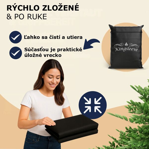 Ochranná plachta na pivný set BEER COVER, 180x90x74cm, antracitová Kingsleeve