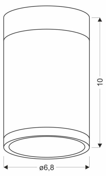 Stropné svietidlo TUBA GU10/15W/230V