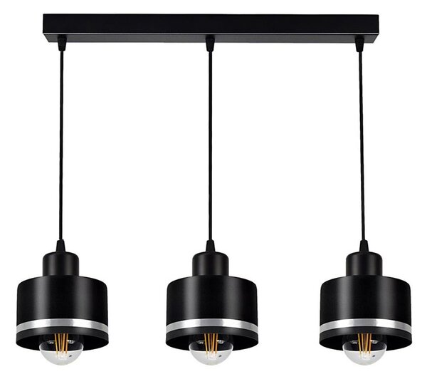 Luster na lanku BODO SILVER 3xE27/60W/230V