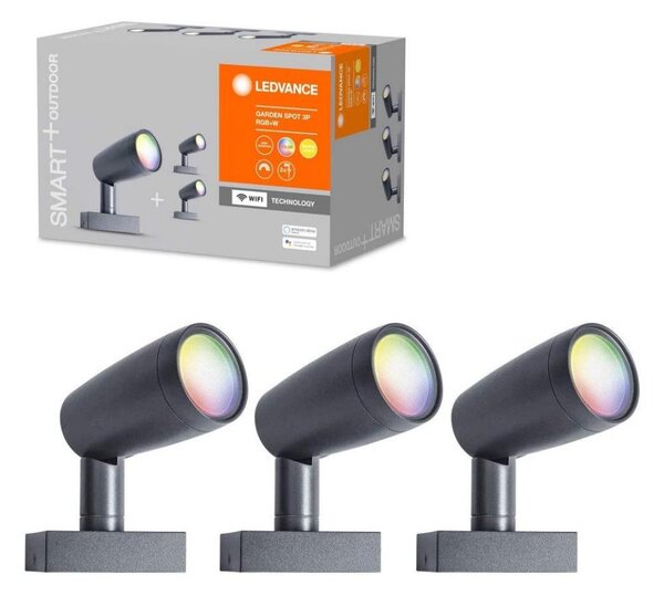Ledvance - SADA 3x LED RGBW Vonkajšia lampa SMART+ SPOT 3xLED/4,5W/230V IP65Wi-Fi