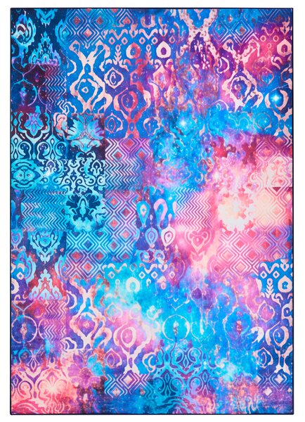 Koberec viacfarebný polyester 160 x 230 cm s nízkym vlasom s potlačou orientálny boho štýl obývacia izba spálňa