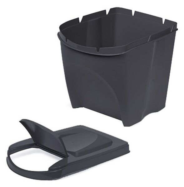 Prosperplast Odpadkový kôš na triedenie odpadu, 4ks x 25l SORTIBOX XL - čierne