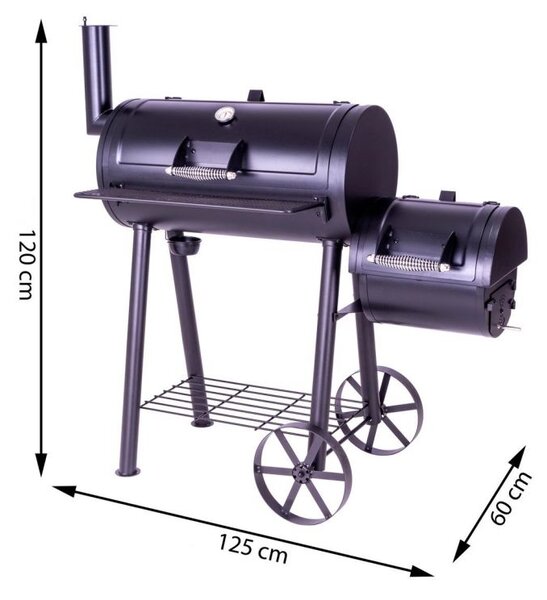 Záhradný gril s udiarňou XL BBQ 2 s ochranným krytom