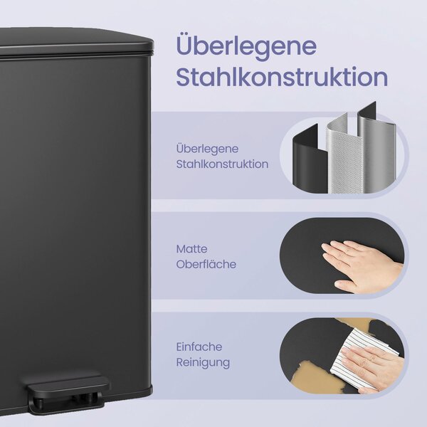 KÔŠ NA ODPADKY 40 l - Online Only bytové doplnky, Online Only