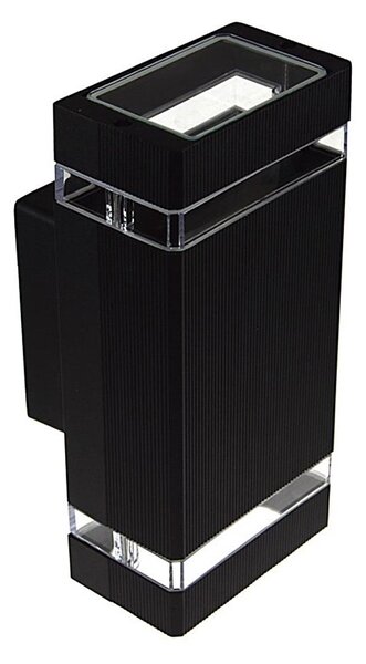 Vonkajšie nástenné svietidlo LITEK 2xGU10/30W/230V IP44 čierna