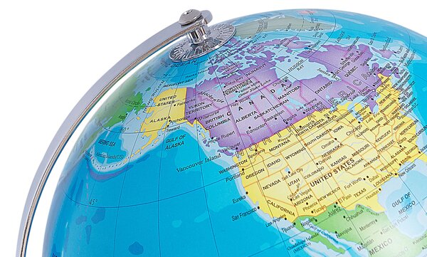 Glóbus modrá viacfarebná syntetický materiál oceľ 30 x 24 cm okrúhly tvar mapa sveta moderný štýl doplnky dekorácie obývačka detská izba