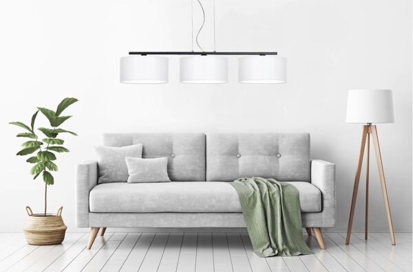 Luster na lanku ASTRA 3xE27/60W/230V biela