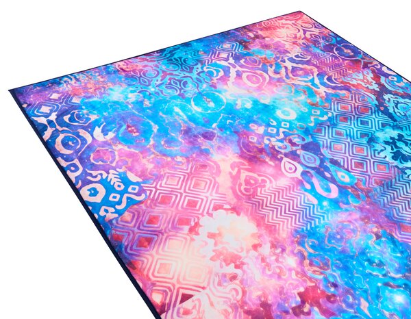 Koberec viacfarebný polyester 140 x 200 cm s nízkym vlasom s potlačou orientálny boho štýl obývacia izba spálňa